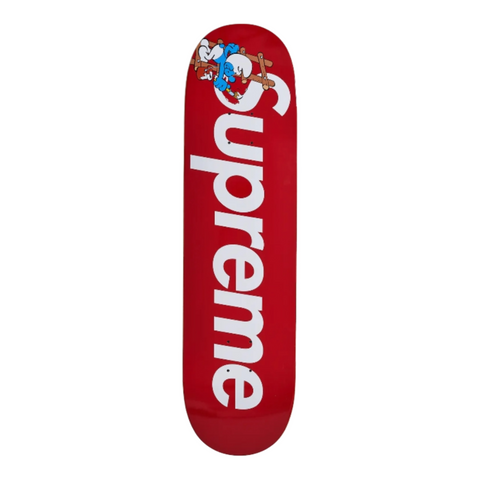 Supreme Smurfs Skateboard Red