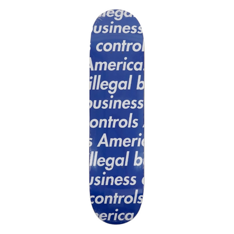 Supreme Illegal Business Skateboard Deck Blue