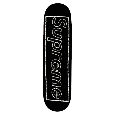 Supreme KAWS Chalk Logo Skateboard Deck Black