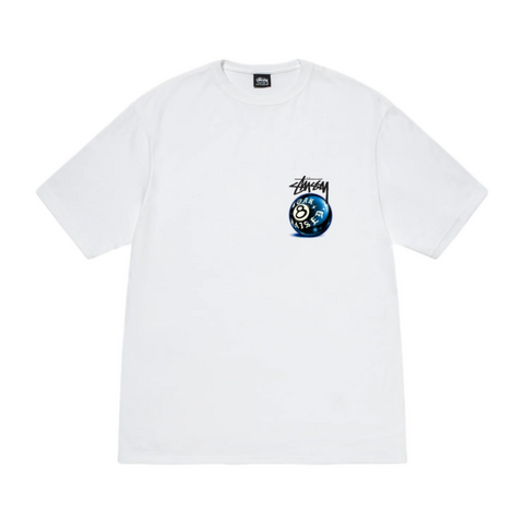 Stussy x Born X Raised 8 Ball Tee 'White'