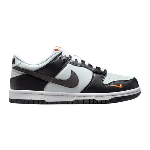 Nike Dunk Low Black Bright Mandarin Mini Swoosh (GS)