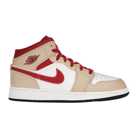 Jordan 1 Mid Light Curry Cardinal (GS)