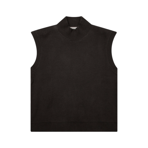 Essentials Women’s Off-Black Mock Vest