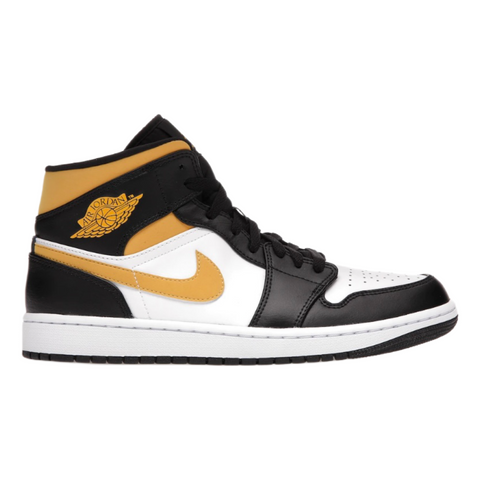 Jordan 1 Mid White Pollen Black